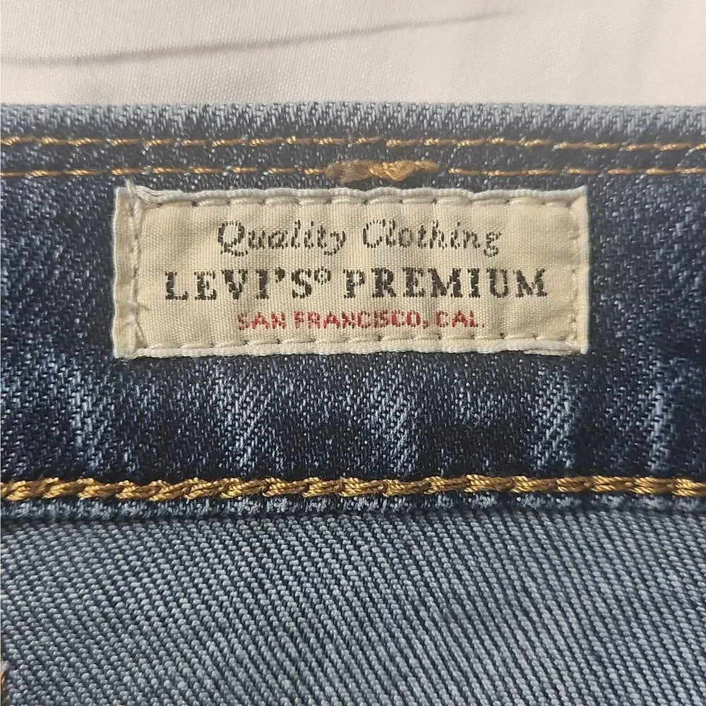Levi's 511 Premium Men's 31x30 Slim Fit Blue Stretch Jeans Cotton Lyocell